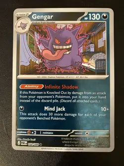 Gengar 050/088 Me03: Perfect Order Reverse Holo Pokemon TCG Free Shipping - Image 1