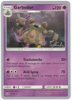 Garbodor, World Championships 2018, Pokemon TCG, 51/145, Robin Schulz, LP - Image 1