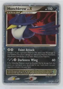 Honchkrow LVX Holo Pokemon Diamond & Pearl Secret Wonders #132 2007 - Image 1