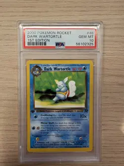 2000 POKEMON ROCKET 1ST EDITION #46 DARK WARTORTLE PSA 10 - Image 1
