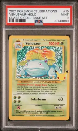 2021 POKEMON CELEBRATIONS CLASSIC COLL #15 VENUSAUR-HOLO PSA 9 - Image 1