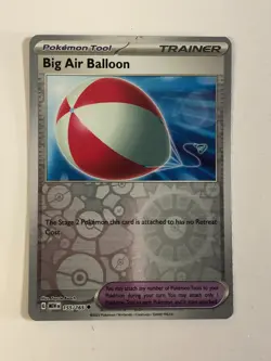 Pokemon TCG 151 Reverse Holographic Big Air Ballon 155/165 Light Played - Image 1