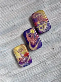 Pokemon TCG Kanto Power Mini Tins x 3 - H24 - Mewtwo Charizard Pikachu - New - Image 1