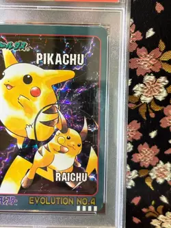[PSA 9] Pikachu 1998 Pokemon Bandai Sealdass Evolution NO.4 Prism Series 4 - Image 4