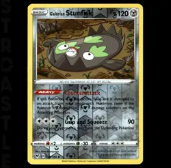 Galarian Stunfisk 125/185 Vivid Voltage- Reverse Holo Common - Pokémon Card TCG - Image 1