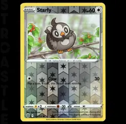 Starly -117/172 Brilliant Stars- Reverse Holo Common - Pokémon Card TCG - Image 1