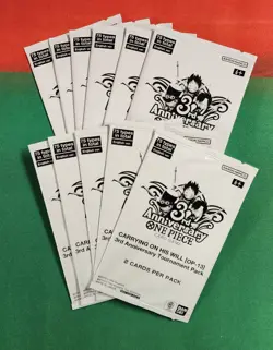 One Piece Carrying on His Will 3rd Anniversary Tournament Pack Sealed X 11 - Image 1