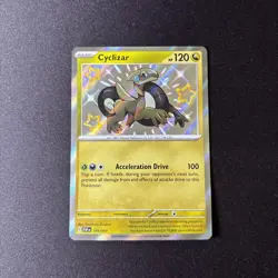 Pokemon Card Cyclizar 195/091 Paldean Fates Holo Shiny Rare NM - Image 1