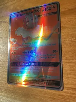 Blacephalon GX Full Art Ultra Rare Pokemon card from the Sun & Moon Lost Thunder - Image 1
