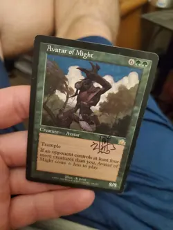 Avatar of Might Prophecy NM Green Rare SIGNED MAGIC CARD (ID# 294646) ABUGames - Image 2