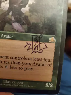 Avatar of Might Prophecy NM Green Rare SIGNED MAGIC CARD (ID# 294646) ABUGames - Image 4