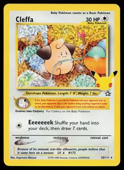 Cleffa 20/111 Holo Celebrations Classic Collection Pokemon Card - Image 1
