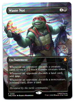 MTG Waste Not (Borderless) Foil P Commander: Teenage Mutant Ninja Turtles (TMC) - Image 1