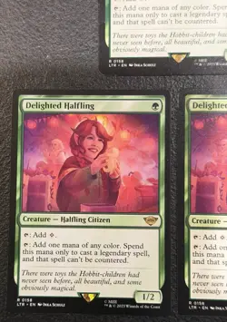3x Delighted Halfling Magic the Gathering Lord of the Rings Tales of Middle Lot - Image 3