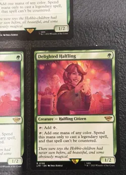 3x Delighted Halfling Magic the Gathering Lord of the Rings Tales of Middle Lot - Image 4