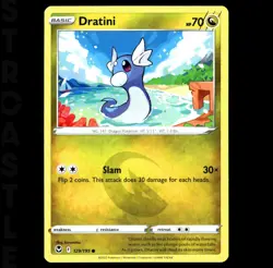 Dratini 129/195 - Kurumitsu Art - Silver Tempest - Common - Pokémon Card TCG - Image 1
