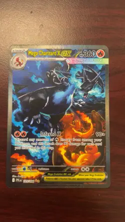 Mega Charizard X EX Foil Pokemon Card PFL 125/094 Mega Evolution 2015 - Image 1