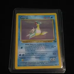 HOLO Lapras Fossil Foil Holographic Pokemon 10/62 Original 151 Holofoil Rare - Image 1