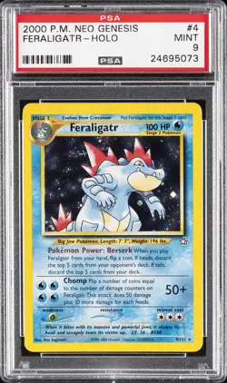 2000 POKEMON NEO GENESIS #4 FERALIGATR-HOLO PSA 9 - Image 1
