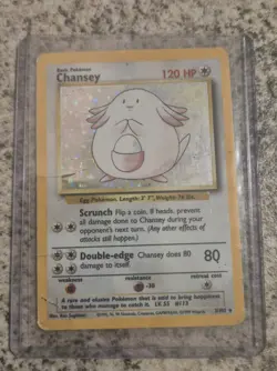 Chansey 3/102 HOLO original 1999 WOTC Pokemon TCG base set unlimited rare - Image 2