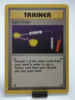 Pokemon Item Finder 74/102 Base Set Unlimited Trainer LP WOTC Vintage - Image 1