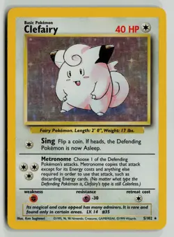 Clefairy - Base Set (BS) 5/102 Holo Pokemon - Image 1