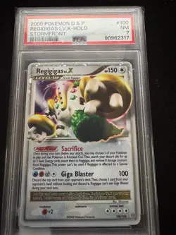 Pokemon Regigigas LV.X Stormfront Ultra Rare Holo Level Up 100/100 PSA 7 2008 - Image 1
