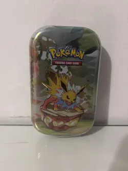 Pokemon TCG Scarlet & Violet Prismatic Evolutions Jolteon Mini Tin New/ Sealed - Image 1