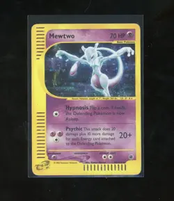 HUGE SWIRL 2002 Expedition Mewtwo Holo Foil Rare 13/165 E-Reader Series Pokemon - Image 1