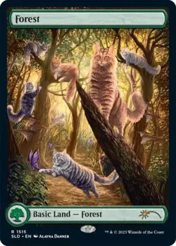 MTG English Forest (1515) NM Foil Secret Lair - Image 1