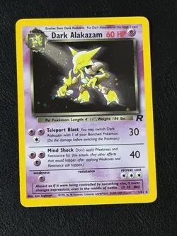 Pokemon Dark Alakazam Holo Rare Unlimited Team Rocket 1/82 English Wizards 2000 - Image 1