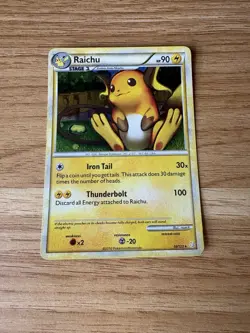 Pokemon TCG Raichu Holo Rare Heartgold & Soulsilver 10/123 - Image 2
