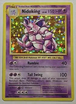 Nidoking 45/108 (MP) Holo Rare XY Series: Evolutions 2016 Pokemon Card TCG - Image 1