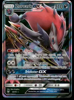 Pokemon Cards Zoroark GX 53/73 Shining Legends Holo Rare GX NM - Image 1
