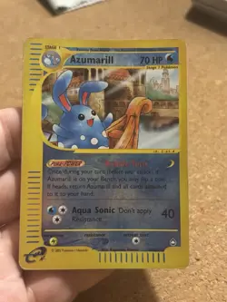 Azumarill 4/147 Holo Reverse Set Aquapolis Rare Card Pokemon English Poor Played - Image 1