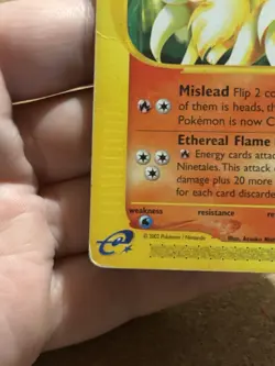 Ninetales 57/165 Set Expedition Rare Card Pokemon Eng Poor Heavily Played Damage - Image 2