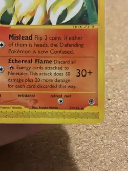 Ninetales 57/165 Set Expedition Rare Card Pokemon Eng Poor Heavily Played Damage - Image 3