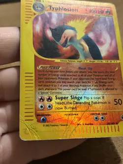 Typhlosion 28/165 Reverse Holo Expedition Rare Card Pokemon English Poor Played - Image 3