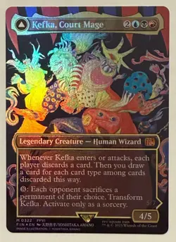 Kefka, Court Mage Borderless Foil 322 - Mythic - Final Fantasy MTG - Image 1