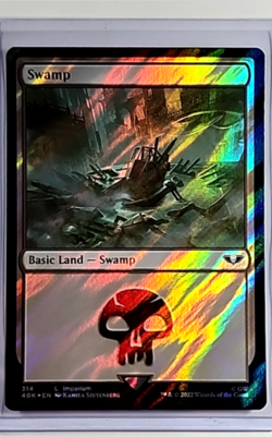 2022 MTG Magic the Gathering 40K Warhammer 40000 Surge Foil #314 Swamp - Image 1