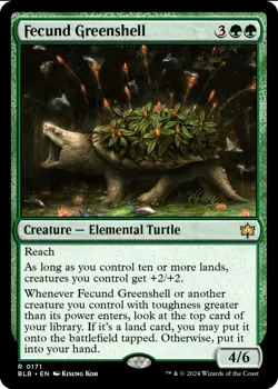 X 1 Fecund Greenshell NM BLB 171 MTG Magic The Gathering - Image 1