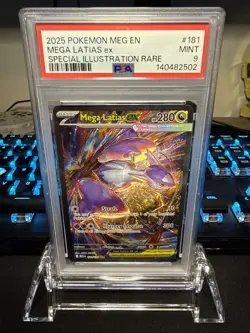 Mega Latias EX Special Illustration Card 181/132 Mega Evolution Rare Meg Psa 9 - Image 1