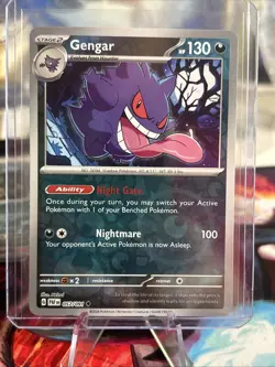 Gengar Paldean Fates Reverse Holo Pokemon TCG 057/091 Scarlet & Violet Uncommon - Image 2