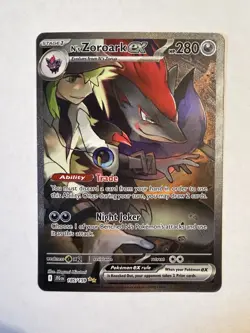 Pokemon N's Zoroark special illustration185/159 Sv09 Journey Together English - Image 3