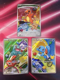 Pokemon First Partner Set Bulbasaur Charmander Squirtle 037 038 039 NM Lot Of 16 - Image 2