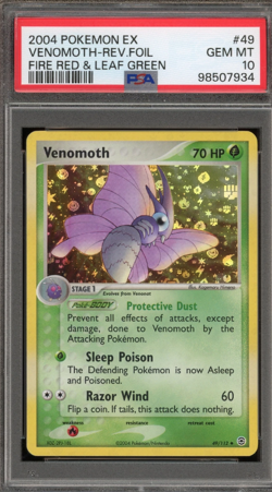 Pokemon Venomoth Fire Red & Leaf Green Reverse Foil PSA 10 - Image 1