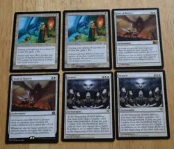 MTG 6x White Rare Enchantment Convalesence, Path of Bravery, Seance - Image 1