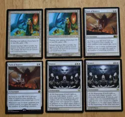 MTG 6x White Rare Enchantment Convalesence, Path of Bravery, Seance - Image 2