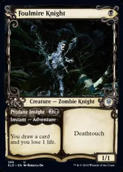 Foulmire Knight (Showcase) -Foil Near Mint MTG Throne of Eldraine - Image 1