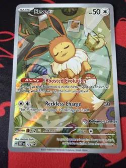 Pokemon Prismatic Evolutions SVP173 Eevee - Pokemon Center Stamp ETB Promo - Image 1